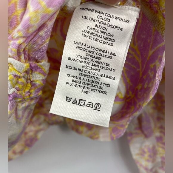 Free People Say The Word Ruched Floral Top Small NEW - Picture 6 of 8